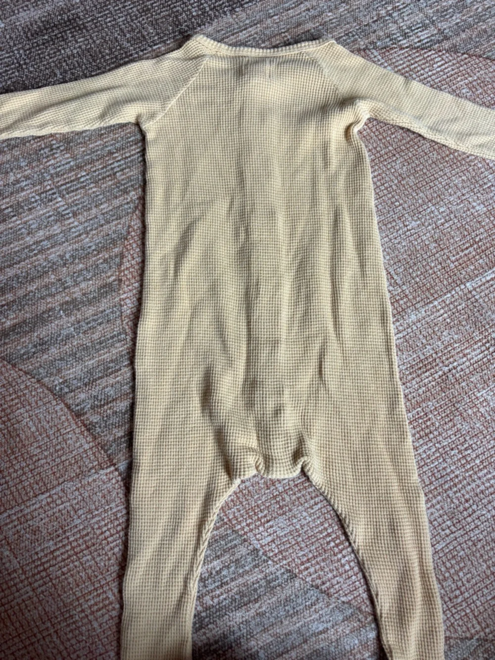 Little Urban Apparel Toddler Button-Front Waffle Knit One-Piece in Butter